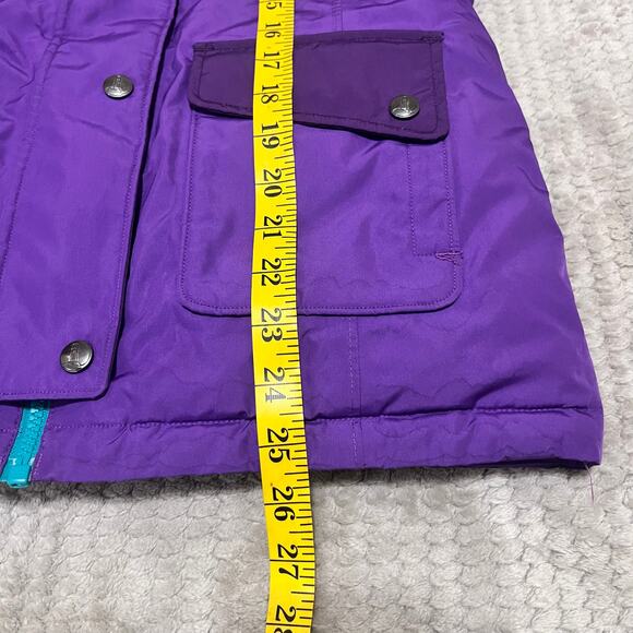 LANDS'END Kids Puffer Jacket‎ Lined Hooded Purple Girls Coat Size 10/12 - Picture 11 of 11